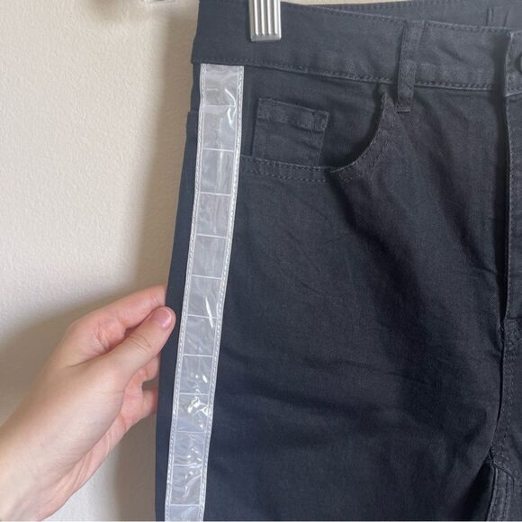 NEW Missguided Reflective Black Jean Bike Short US 6 - Picture 3 of 7